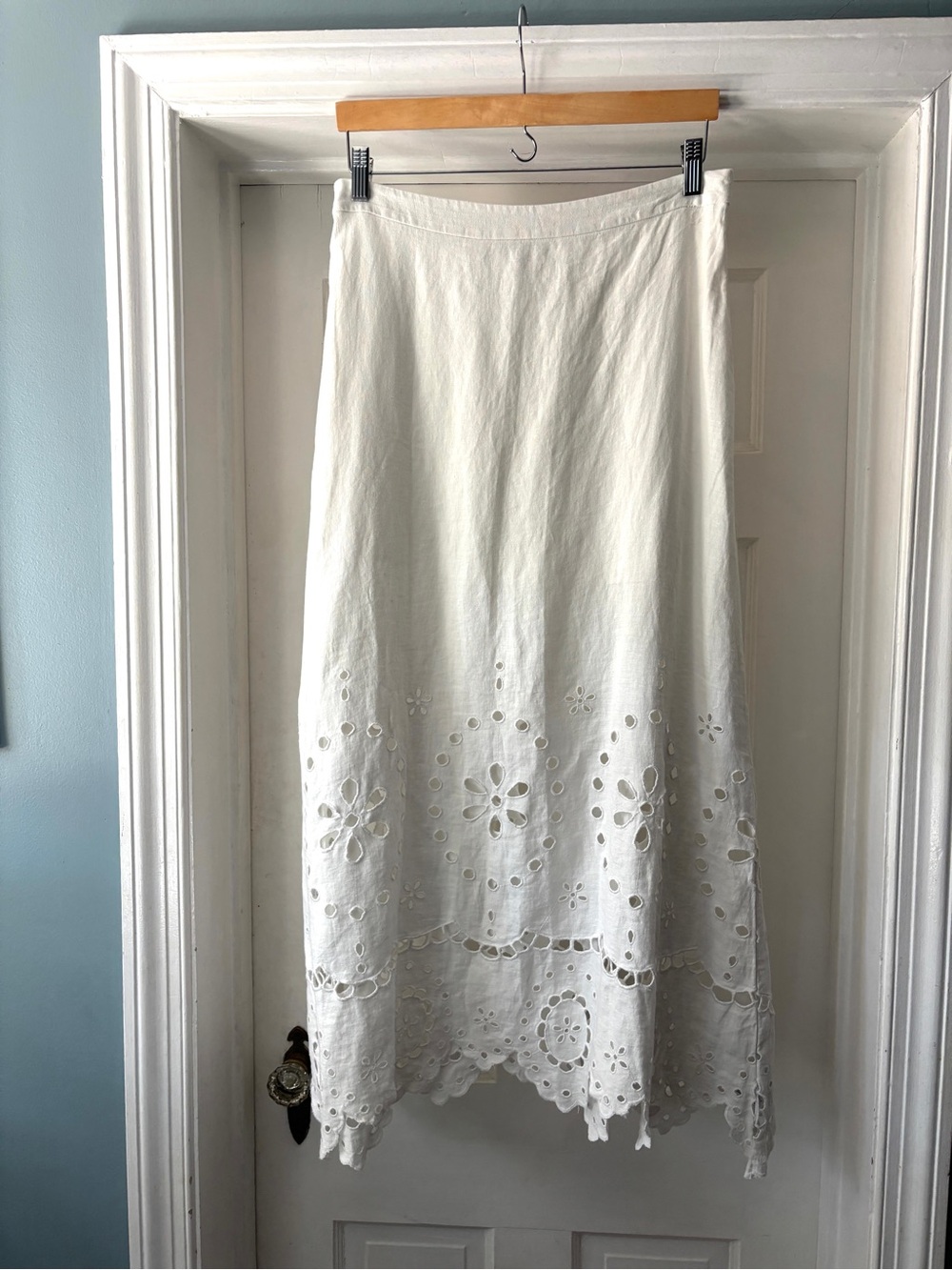 Madewell Eyelet Embroidered Maxi Skirt White Size 4 - Picture 4 of 14